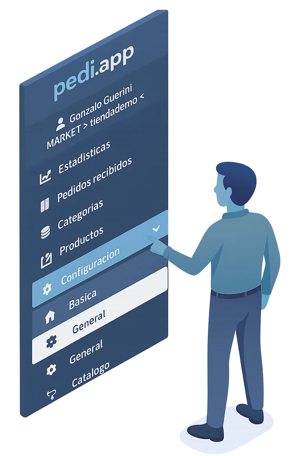 Panel de administración para gestionar el catálogo